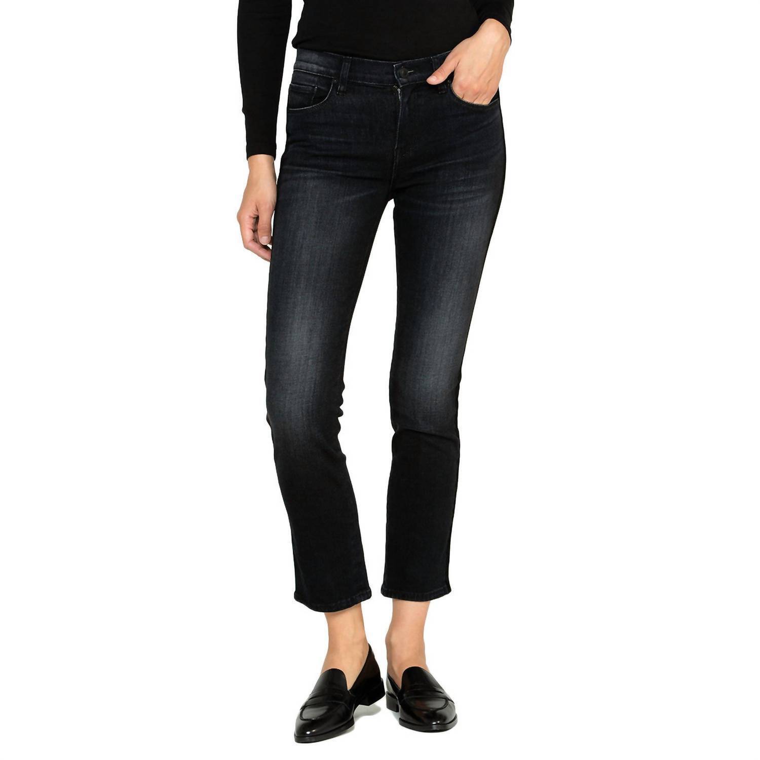 New Hudson Women's Nico Straight Crop Jeans In Black